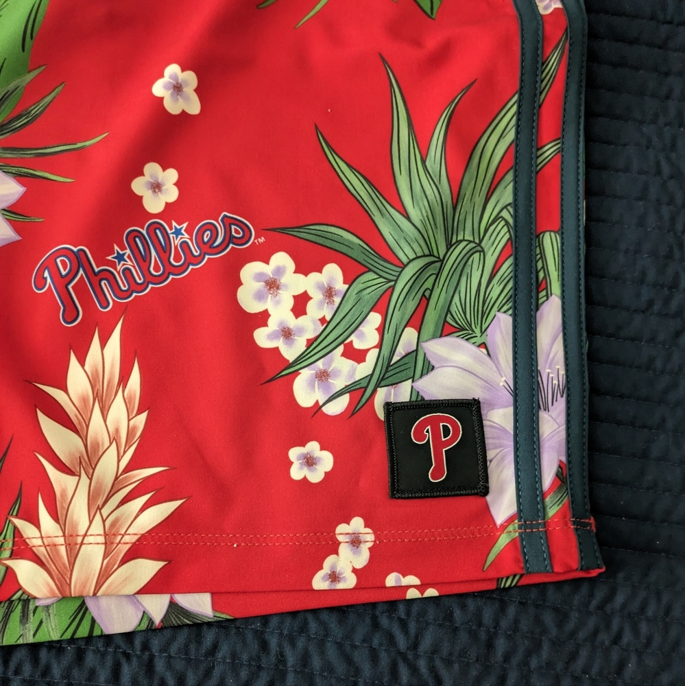 Hurley MLB Phantom Men 32 Inch Waist Philadelphia Phillies Boardshort 042025 - Picture 4 of 7